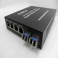 LC 1.25G SFP 850nm/1310nm 0.55K to 40K Single Mode & Multimode Ethernet Fibre Switch