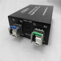 LC 1.25G SFP 1550nm/1310nm 0.55K to 40K Bidirection Single Mode to Multimode Fibre Wavelength Converter