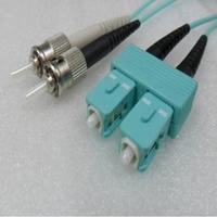 Multimode SC to ST Duplex OM3 10G 50/125um Fibre Optic Patch Cord