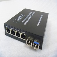 LC 1.25G SFP 850nm/1310nm 0.55K to 20K Single Mode & Multimode Ethernet Fibre Switch
