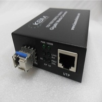 LC 1.25G SFP 1550nm/1310nm 20K Bidirection Single Mode Fibre Ethernet Converter