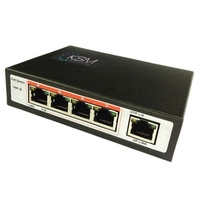 POE Fibre Ethernet Switch 1 to 4 PoE Ports 10/100base-T + 1 SC Fibre Port 20KM