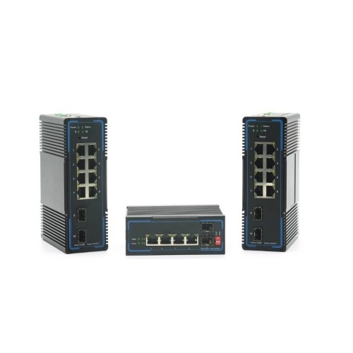 Industrial Grade Layer 2 Managed Switch 4 Port Ethernet to 2 Port Fibre 1Gbps