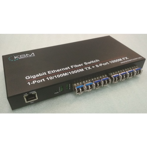 Fibre Ethernet Switch 8 Port Fibre SFP Slot to 1 Port 10/100/1000base-T