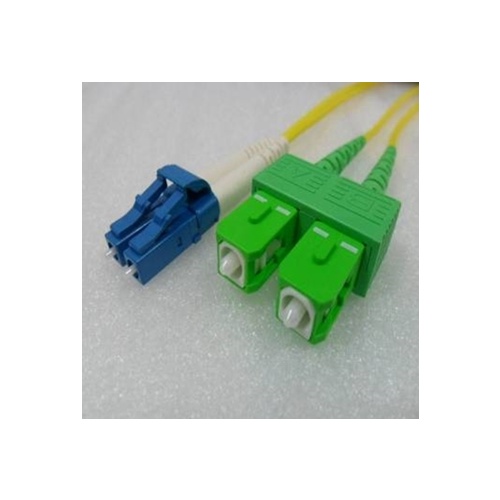 Duplex Angled LCA SCA (APC) OS2 8.3/125um Fibre Optic Patch Cord  1Mtr