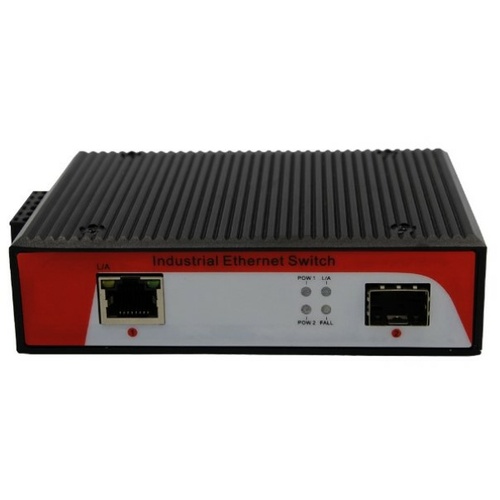 POE Industrial Fibre Media Converter Multimode LC 1000Mbps