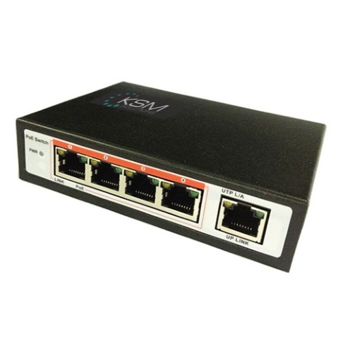 PoE Ethernet Switch 1 to 4 PoE Ports 10/100base-T