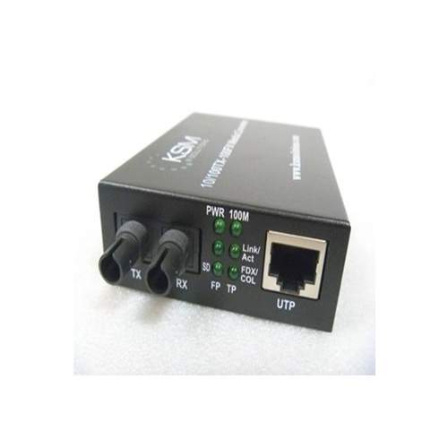 Fibre Ethernet Media Converter Multimode ST 100Mbps 850nm 2K